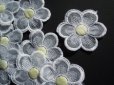 画像2: 人気の花柄のレモンイェロー　綿アップリケレース　5枚入り (2)