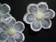 画像3: 人気の花柄のレモンイェロー　綿アップリケレース　5枚入り (3)