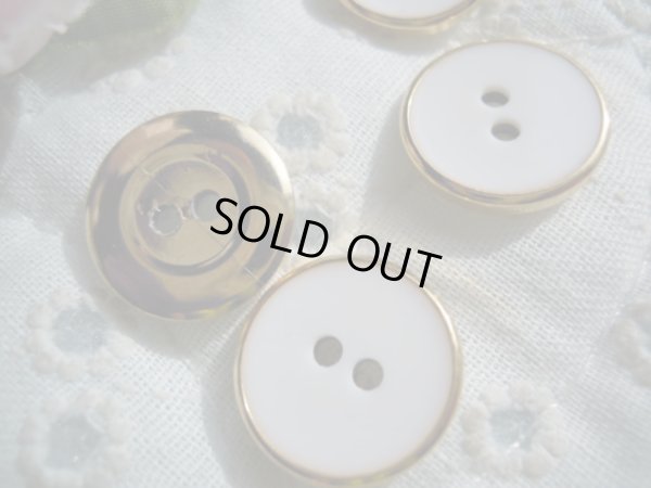 画像2: 15ｍｍ　エレガントなゴールドカラーボタン　4個入り