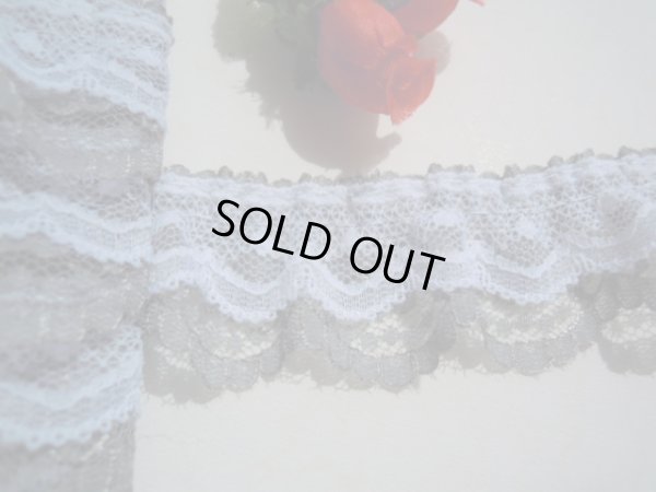 画像3: お買い得！と〜っても可愛い2段レース　グレー地Ｘシロのゴスロリ　3M