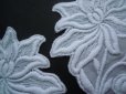 画像2: お買い得なシロの花柄　綿モチーフレース　　3組6枚入り (2)