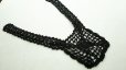 画像1: クロの手編みレース衿   (1)