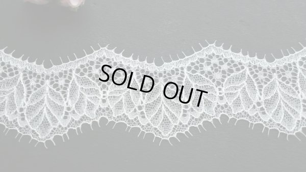 画像2: 超！お買い得品！人気のリーフ柄　高級ラッセル　アイラッシュレース　約1.5Ｍ
