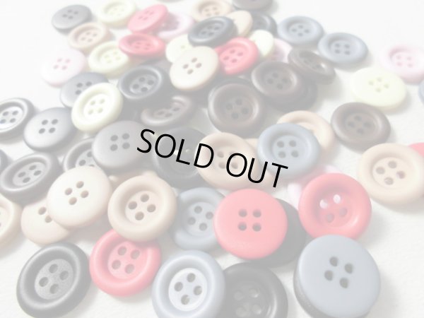 画像1: 約13ｍｍ　お買い得なカラーボタンアソート　30個入り