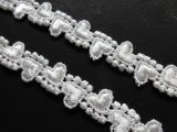 メッチャ、可愛いハート柄のオフシロのケミカルのアクセサリーレース　1.3Ｍ
