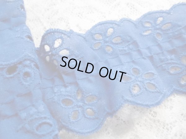 画像1: お買い得品！ハンパ物市！人気のハナコンの綿フリルレース　1M
