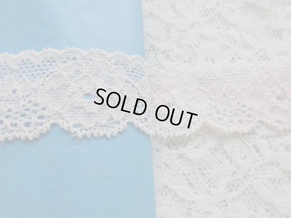 画像1: 肌に優しいカラーストレッチレース　ピンク　10M　　