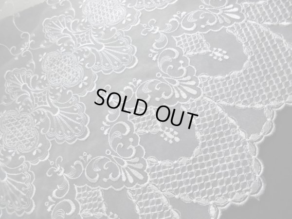 画像1: 流行の兆し、ロマンティックレース！！！　　オフシロの広幅高級オーガンジレース　2M