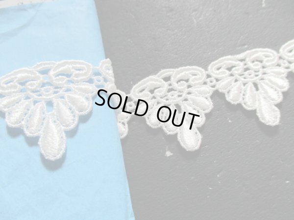 画像1: 幅約3C　在庫処分！メッチャお買い得！エレガントなオフシロのケミカルレース　2.5M