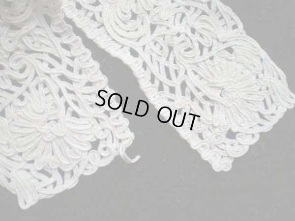 画像3: エレガントなオフシロのリリアンコード　高級ケミカル 襟レース