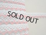 麻混メタリックトーション　アカ　幅約1.3ｃ人気のレース　3M
