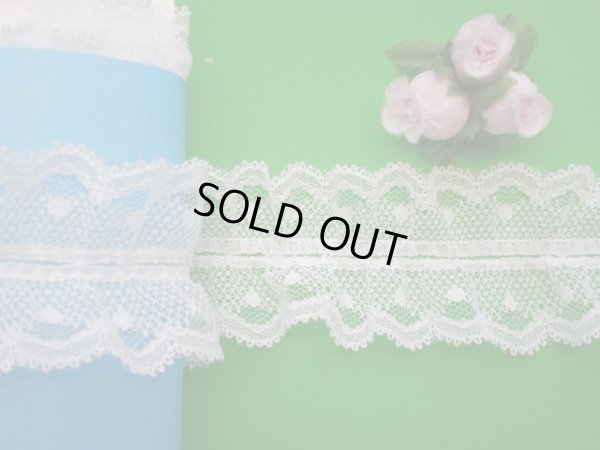 画像1: 幅約4.6ｃ人気のシロの両山・フリル・10M　◎