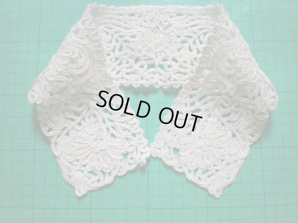 画像4: エレガントなオフシロのリリアンコード　高級ケミカル 襟レース