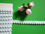 画像: 幅1.1ｃ　水色の可愛いベビーボンテン（ストレッチ）・3M