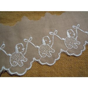 画像: レース工房☆太陽のオリジナル柄 可愛い濃いモカチャ色のヨークシャテリア 2M