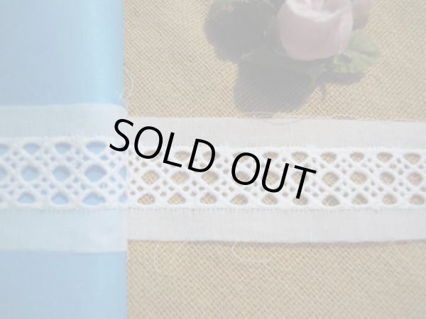 画像3: 幅約3ｃ　シロの人気の綿ハシゴレース　9M