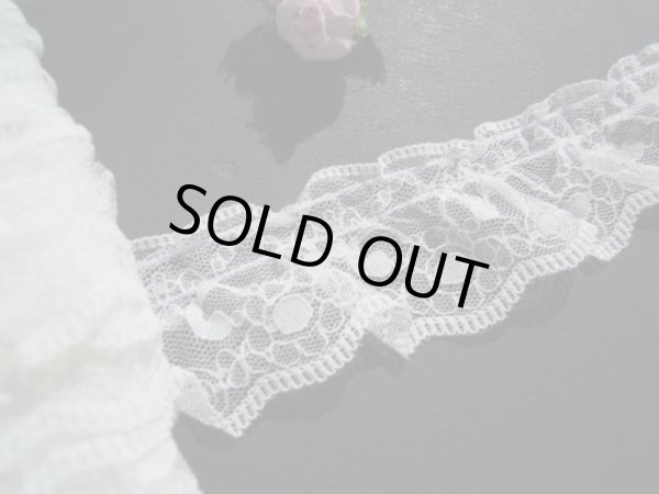 画像1: 幅約4ｃ　お買い得な人気のオフシロのフリル　10M