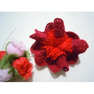 画像: 簡単にレースの花が作れるフラワートーション！！！　アカ   30c　