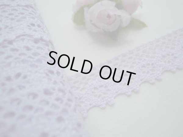 画像1: 特に人気の柄です！淡いパープルのトーションを卸値価格にて・・・100Ｍ　◎