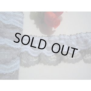 画像: お買い得！と〜っても可愛い2段レース　グレー地Ｘシロのゴスロリ　3M