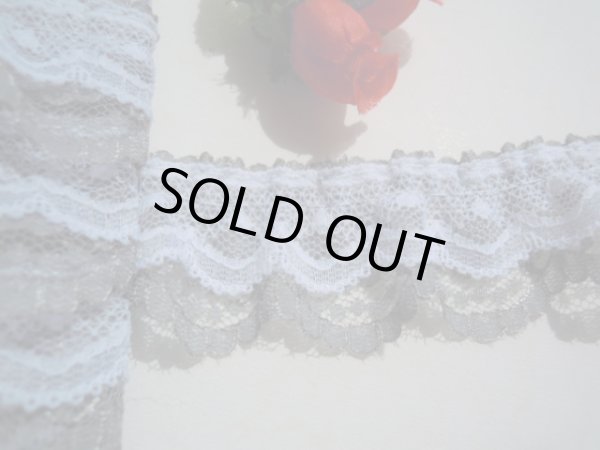 画像3: お買い得！と〜っても可愛い2段レース　グレー地Ｘシロのゴスロリ　3M
