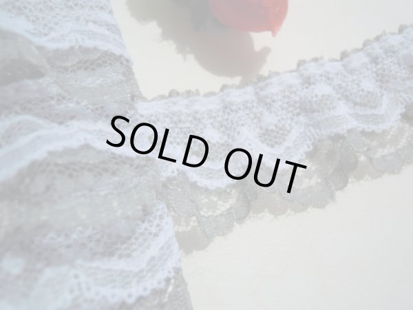 画像2: お買い得！と〜っても可愛い2段レース　グレー地Ｘシロのゴスロリ　3M