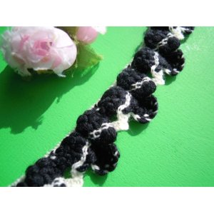 画像: シュシュに如何！？のび〜るふりるトーションレース　オフＸクロ　4M