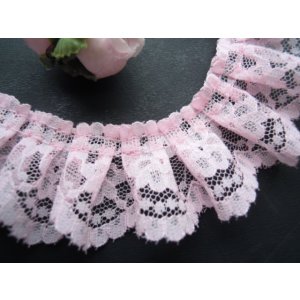 画像: 人気のピンクのボックス加工 フリ・フリ・フリル・ラッセルレース 30M ●