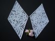 画像3: シロの花柄の綿モチーフレース　　1組2枚