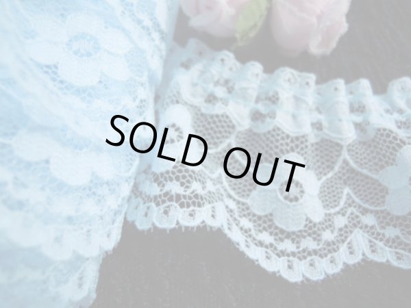 画像2: 幅約4ｃ　人気のブルーのフリル　4M