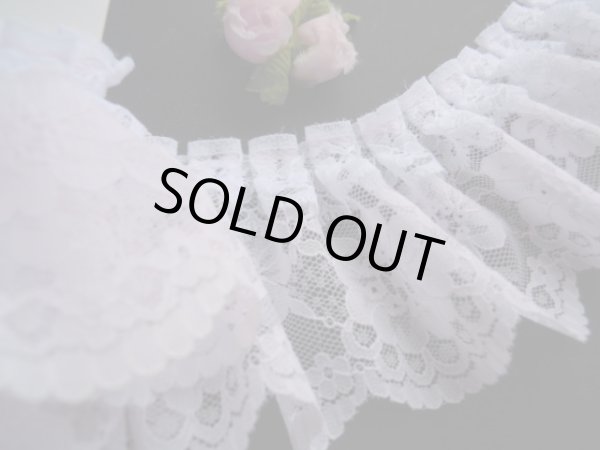 画像2: 淡〜いピンクの２段レース　ボックス加工のフリ・フリ・フリルゴスロリレース　1.5Ｍ