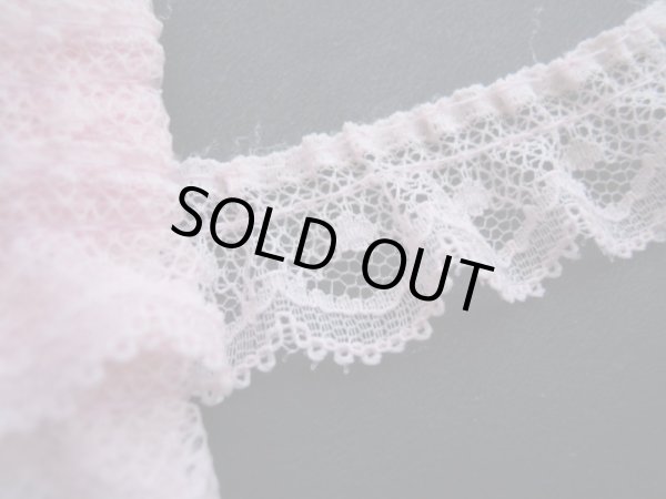 画像1: 人気のピンクのフリル・ラッセルレース　1.5Ｍ