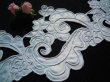 画像2: 幅約12ｃ　シロのサテン地にコード・ブライダルレース　3Ｍ