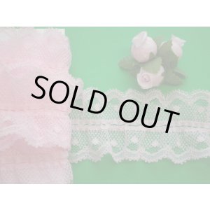 画像: 幅約4c 人気のピンクの両山・フリル 1M