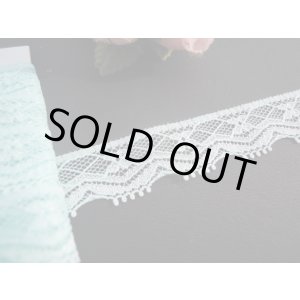 画像: 幅1.5c ターコイズブルーの可愛いプチラッセルレース 10M