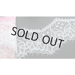 画像: 超！お買い得品！人気のリーフ柄　高級ラッセル　アイラッシュレース　約1.5Ｍ