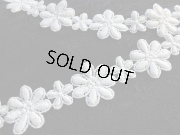画像1: メッチャ可愛い花柄　オフシロのコットンケミカルのアクセサリーレース　0.3Ｍ
