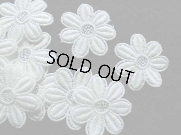 画像2: メッチャ可愛い花柄　人気のコットン・ケミカルのアップリケレース　10枚　