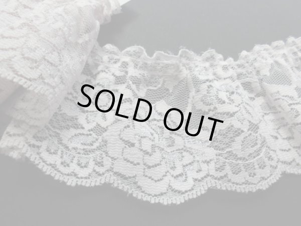 画像2: 在庫処分！人気の薔薇柄のフリル　モカピンク　3M