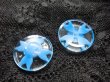 画像2: 約23ｍｍ　在庫処分！高級ボタン　クリアーＸ淡いブルー　ボタンイヤリングに！？　2個入り
