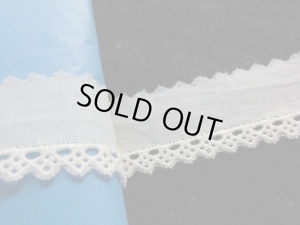 画像1: メッチャ可愛い綿レース　生成り色　4M