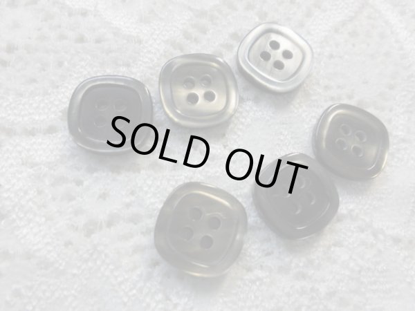 画像1: 約13ｍｍ　可愛いスクエアーボタン　6個入り