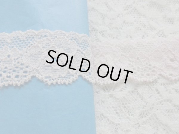 画像1: 肌に優しいカラーストレッチレース　ピンク　10M　　