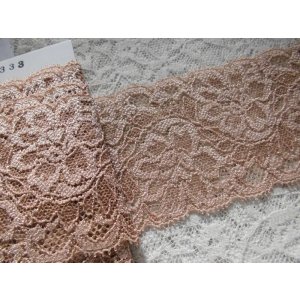 画像: 幅約6.3ｃ　肌に優しいカラーストレッチレース　モカベージュ　5M　　