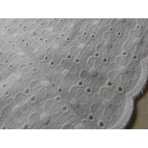 画像: 大幅値下げ！手作りのマスクに如何！メチャメッチャお買い得！可愛い綿のダブルガーゼレース　シロ　　1.5M