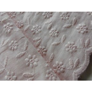 画像: 新柄！大幅値下げ！手作りのマスクに如何！メチャメッチャお買い得！可愛い綿のダブルガーゼレース　ピンク　1.5M