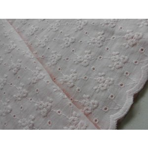 画像: 新柄！大幅値下げ！手作りのマスクに如何！メチャメッチャお買い得！可愛い綿のダブルガーゼレース　ピンク　1.5M