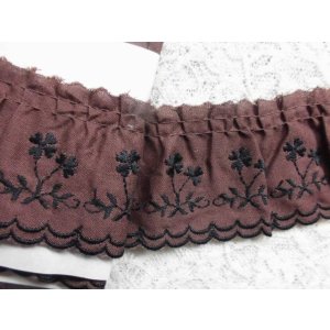 画像: 大幅値下げ! ゴスロリファンに人気の可愛い茶色の花柄 1.5M