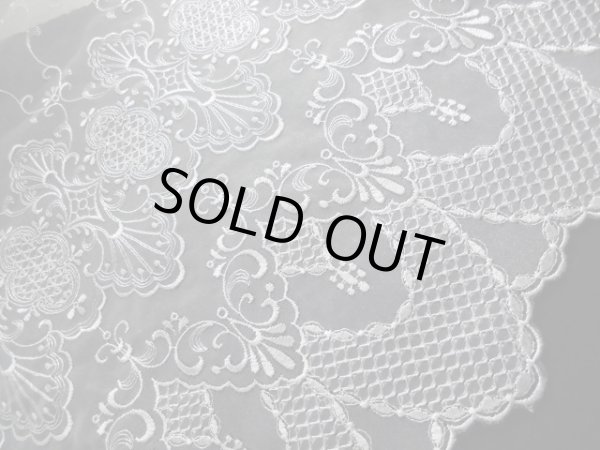 画像1: 流行の兆し、ロマンティックレース！！！　　オフシロの広幅高級オーガンジレース　2M