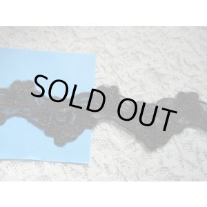 画像: 幅約4ｃ　人気の花柄のチュール！　クロ　　3.5Ｍ